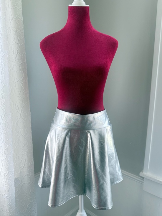 Dresses & Skirts - Metallic Silver A-Line Skirt - Silver